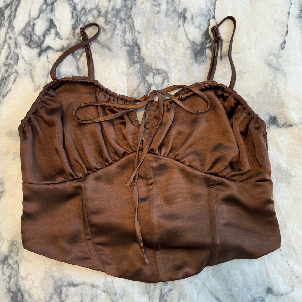 Brown corset top